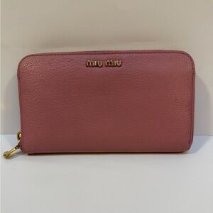 Miu Miu Authentic Pink Long Wallet EUC